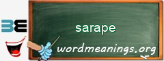 WordMeaning blackboard for sarape